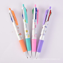 Multi color 4 in 1 touch plastic ball pen heat transfer print cartoon pen